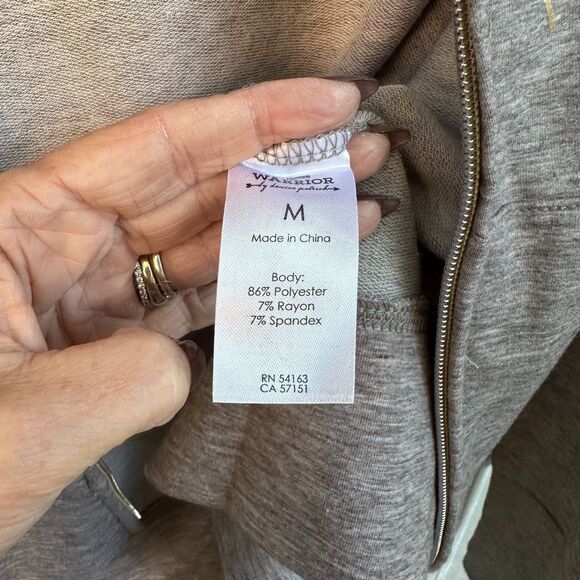 Warrior by Danica Patrick Hoodie Women's Medium Gray Zip Up Long Sleeve - Picture 5 of 10